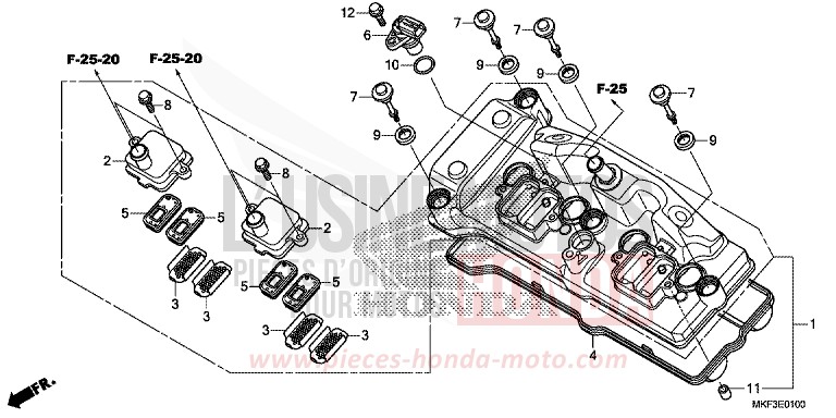 COUVERCLE DE CULASSE de CBR1000RR "Fireblade" GRAND PRIX RED (R380) de 2018